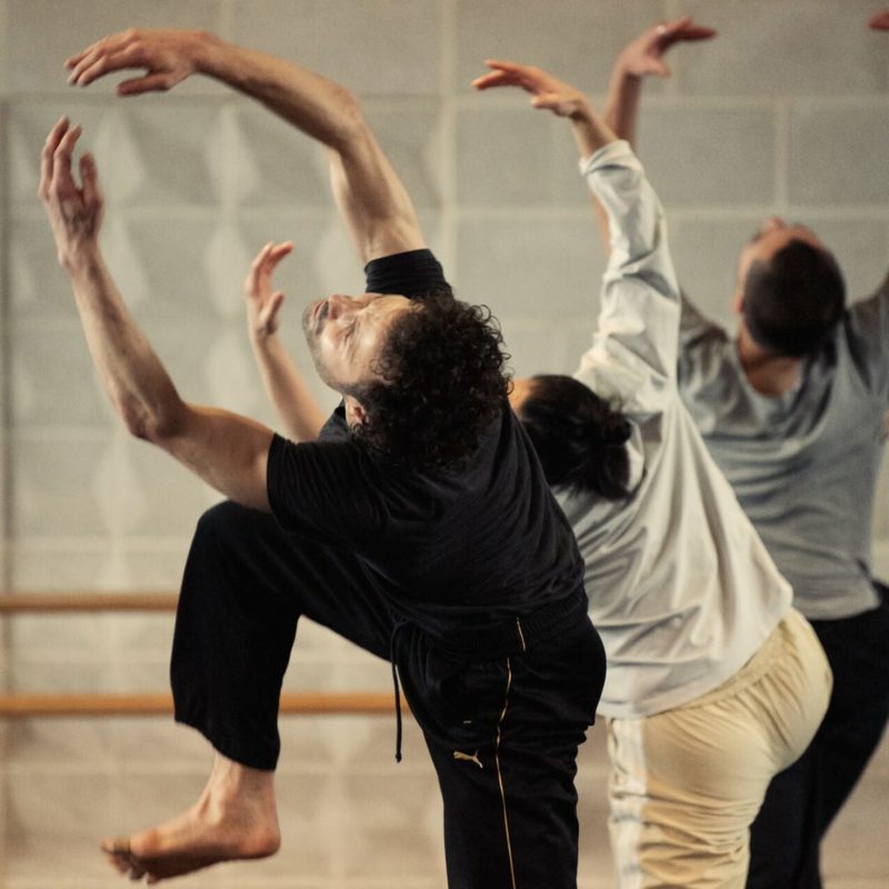 The Akram Khan Company dancers in rehearsal